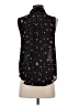 Elle 100% Polyester Floral Black Sleeveless Blouse Size XS - photo 2