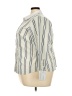 Lane Bryant Stripes Ivory Long Sleeve Button-Down Shirt Size 22 - 24 Plus - photo 5