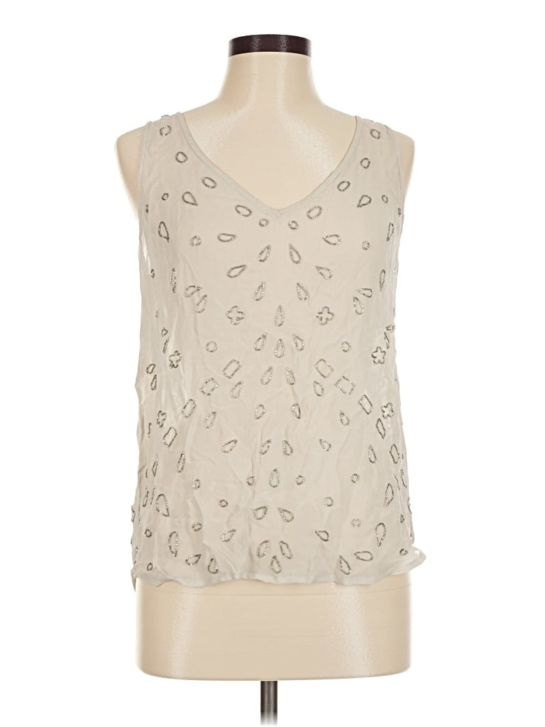 Pre-owned Chan Luu Sleeveless Blouse In Ivory