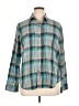 Chaps 100% Cotton Plaid Green Long Sleeve Button-Down Shirt Size XL - photo 1