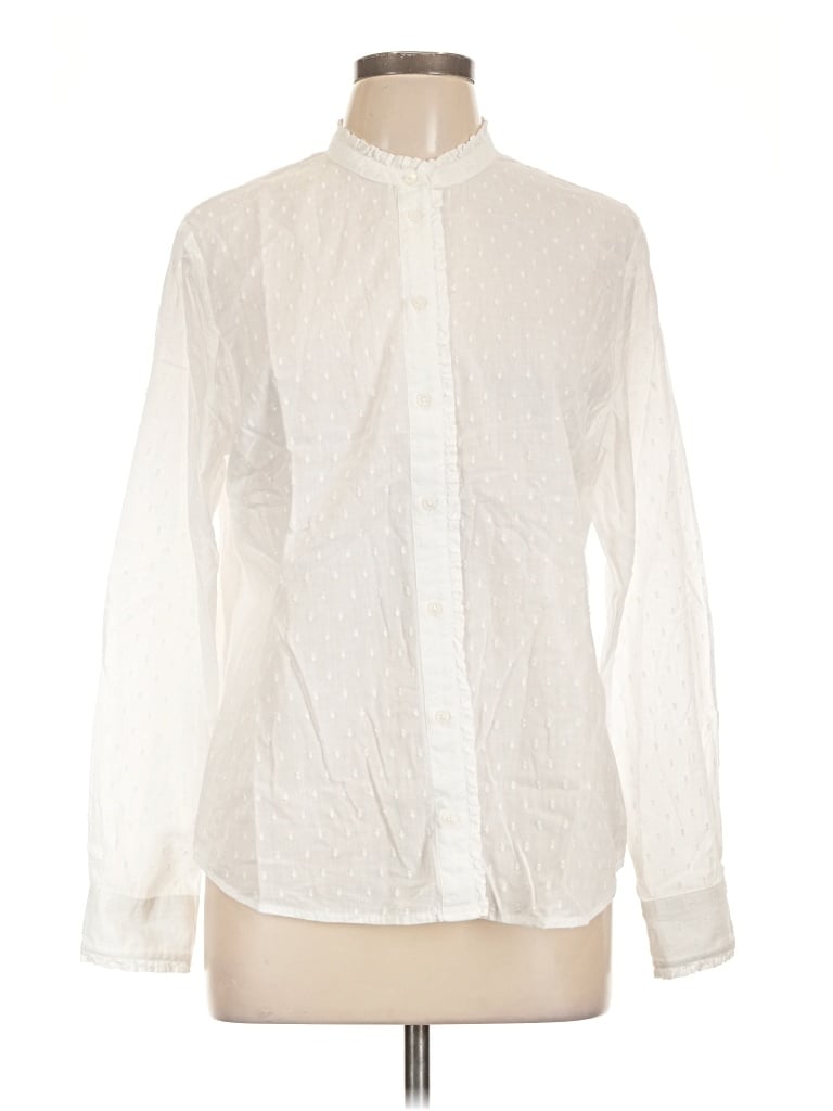 Pre-owned Boden Long Sleeve Blouse In Ivory