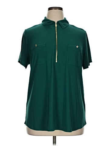 Anne Klein Short Sleeve Blouse (view 1)