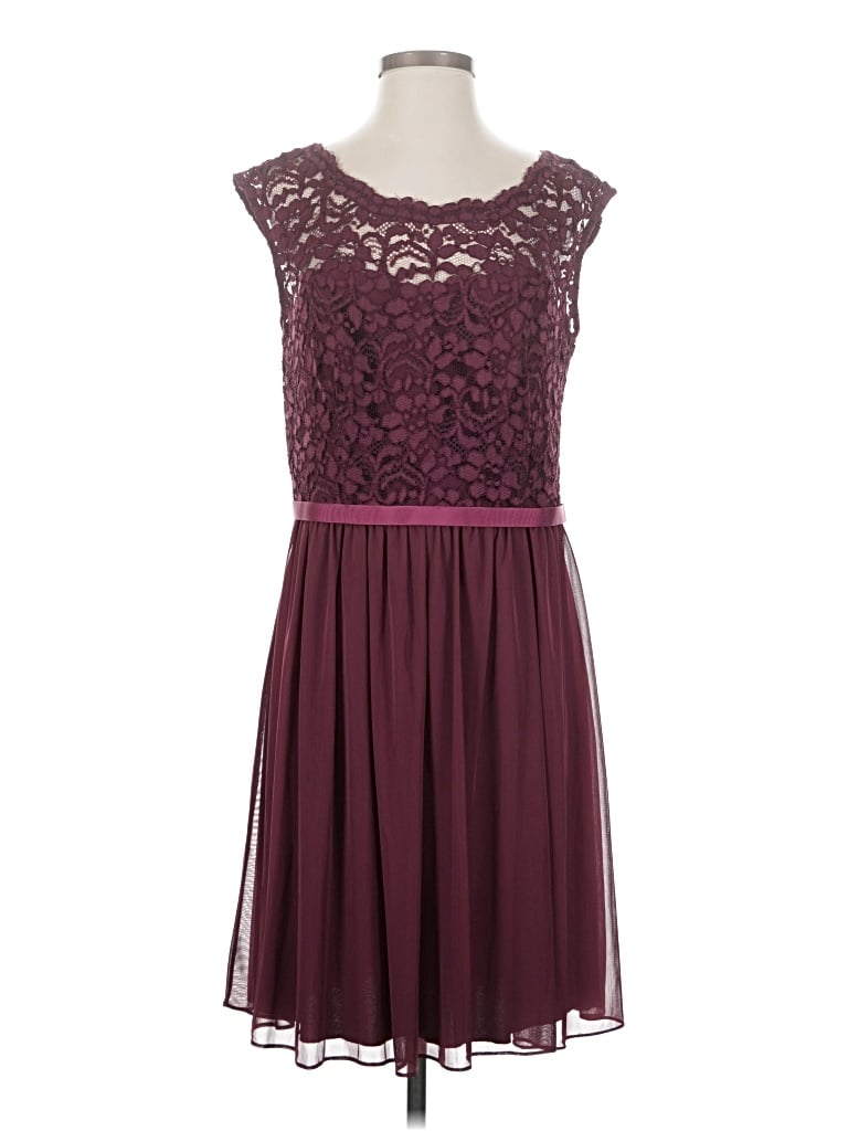 Pre-owned David's Bridal Cocktail Dress In Burgundy