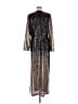 Alexia Admor 100% Polyester Metallic Silver Gold Cocktail Dress Size L - photo 2