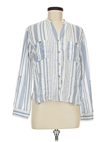 Guess 3/4 Sleeve Button-Down Shirt (view 1)
