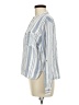 Guess 100% Viscose Stripes Blue 3/4 Sleeve Button-Down Shirt Size M - photo 5