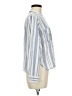 Guess 100% Viscose Stripes Blue 3/4 Sleeve Button-Down Shirt Size M - photo 4