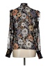 BB Dakota 100% Polyester Floral Black Long Sleeve Blouse Size L - photo 2