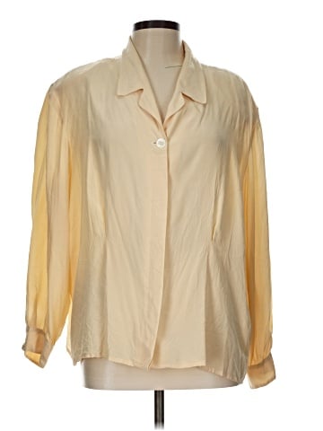 Charter Club Long Sleeve Silk Top (view 1)