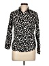 Chaps 100% Cotton Print Black Long Sleeve Blouse Size L (petite) - photo 1