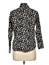 Chaps 100% Cotton Print Black Long Sleeve Blouse Size L (petite) - photo 2