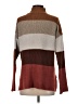 Olive and Oak Color Block Brown Turtleneck Sweater Size S - photo 2