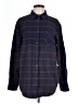 La Miel Plaid Blue Long Sleeve Button-Down Shirt Size L - photo 1
