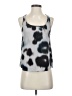 ALLSAINTS 100% Silk Silver Sleeveless Top Size 4 - photo 1