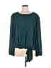 Express 100% Recycled Polyester Teal Long Sleeve Blouse Size XL - photo 1