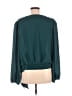 Express 100% Recycled Polyester Teal Long Sleeve Blouse Size XL - photo 2