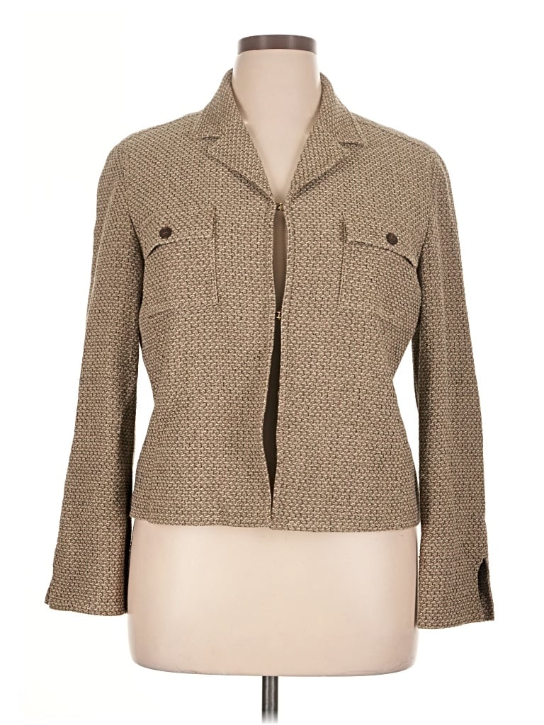 Pre-owned Jones New York Blazer Jacket In Tan
