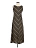 Studio I 100% Polyester Chevron-herringbone Brown Casual Dress Size 8 - photo 1