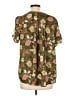 DR2 100% Polyester Floral Green Short Sleeve Blouse Size L - photo 2