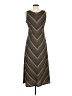 Studio I 100% Polyester Chevron-herringbone Brown Casual Dress Size 8 - photo 2