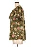 DR2 100% Polyester Floral Green Short Sleeve Blouse Size L - photo 5