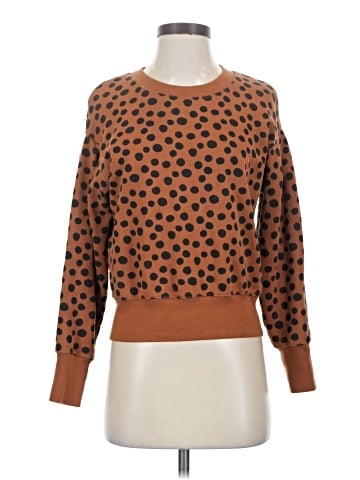 Madewell Pleat-Sleeve Sweatshirt in Leopard Dot (view 1)