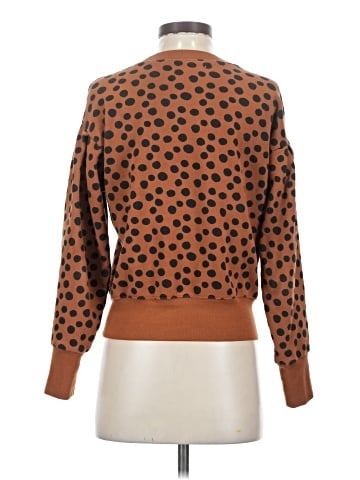 Madewell Pleat-Sleeve Sweatshirt in Leopard Dot (view 2)