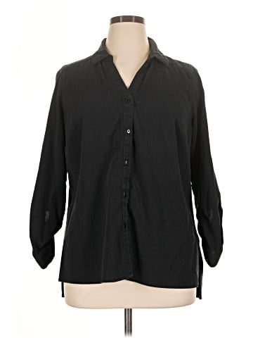 D&Co. 3/4 Sleeve Button-Down Shirt (view 1)