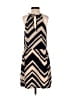 Teeze Me 100% Polyester Chevron-herringbone Tan Casual Dress Size 3 - photo 2