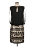 Calvin Klein 100% Polyester Graphic Black Cocktail Dress Size 10 - photo 2