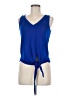 Peruvian Connection Blue Sleeveless Top Size M - photo 1