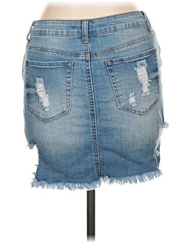 Wax Jean Denim Skirt (view 2)
