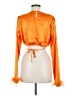 Unbranded Orange Long Sleeve Blouse Size M - photo 2