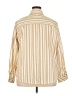 Foxcroft 100% Cotton Stripes Gold Long Sleeve Blouse Size 20 - photo 2