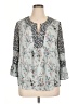 DR2 Gray 3/4 Sleeve Blouse Size XL - photo 1