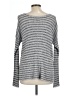 Volcom Stripes Silver Pullover Sweater Size 10 - photo 2