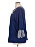 Quacker Factory Blue 3/4 Sleeve Blouse Size XL - photo 5