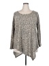 Karen Kane Animal Print Gray Pullover Sweater Size 2X - photo 1