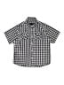 Hurley 100% Cotton Checkered-gingham Black Short Sleeve Button-Down Shirt Size XL (kids) - photo 1