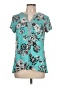 Lee Teal Short Sleeve Blouse Size L - photo 1