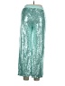 Habitual 100% Polyester Metallic Teal Casual Pants Size 16 - photo 2
