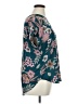 Maurices 100% Polyester Floral Teal Short Sleeve Blouse Size 0X - photo 4