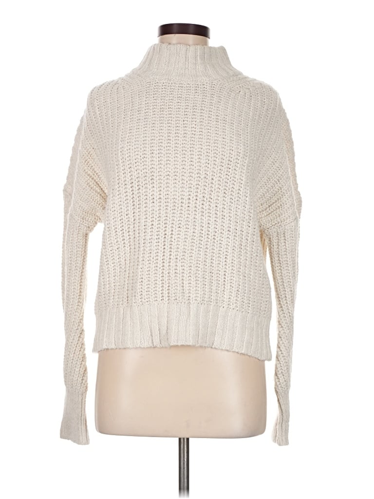 Pre-owned Jcrew Turtleneck Sweater In Ivory