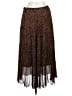 Garnet Hill 100% Polyester Animal Print Brown Casual Skirt Size 6 - photo 2