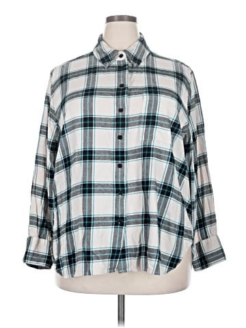 Lane Bryant 3/4 Sleeve Button-Down Shirt (view 1)