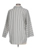 Chico's Stripes Silver 3/4 Sleeve Button-Down Shirt Size Lg (2) - photo 2
