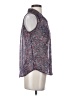 AB Studio Floral Blue Sleeveless Button-Down Shirt Size XS - photo 4