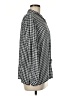 J.Jill 100% Viscose Checkered-gingham Black Long Sleeve Button-Down Shirt Size Med Petite - photo 4