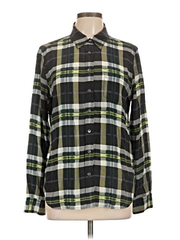 Equipment Long Sleeve Silk Top (view 1)