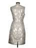 Trina Turk 100% Polyester Metallic Silver Cocktail Dress Size 4 - photo 2